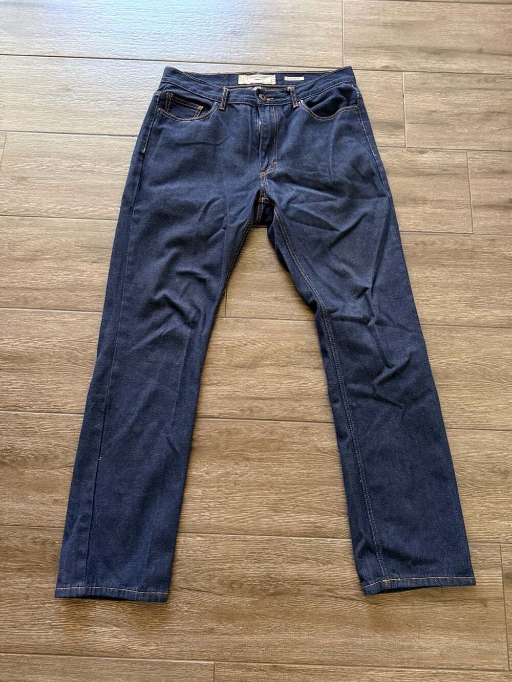 Vintage Genes 1891 Men's Slim Straight Dark Wash Denim Jeans Size 34x32 Used 1x